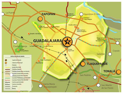 mapa de guadalajara mexico.